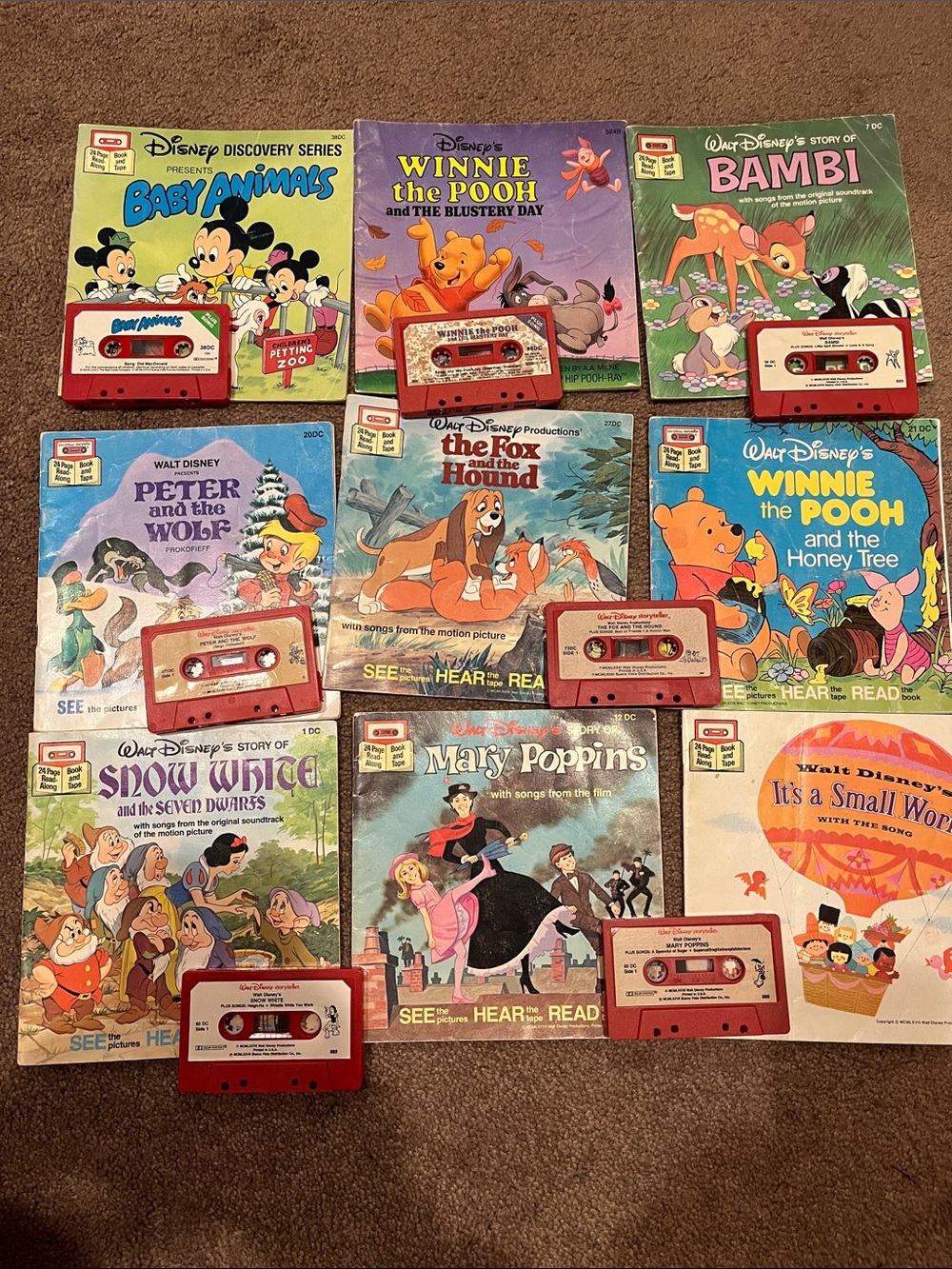 Disney Storybook Cassette Set with Red and White Cassettes